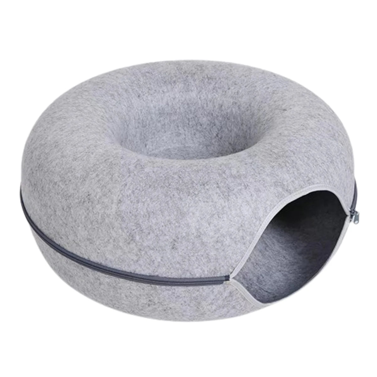 2-in-1 Felt Cat Bed & Tunnel