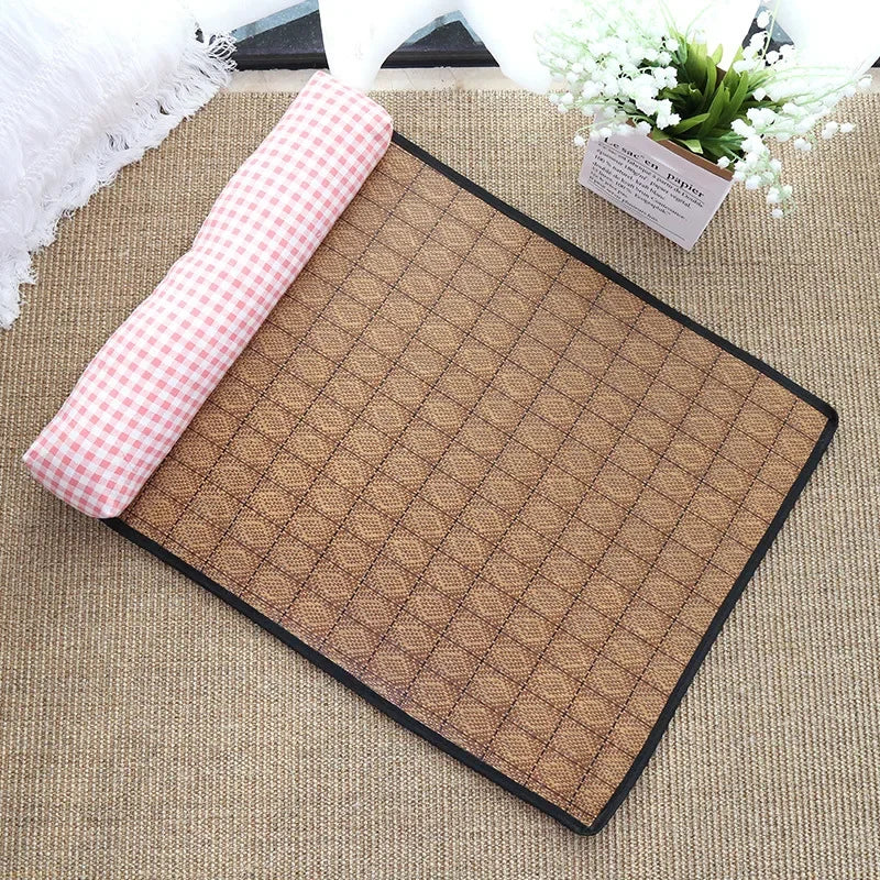 Natural Rattan Pet Cooling Bed