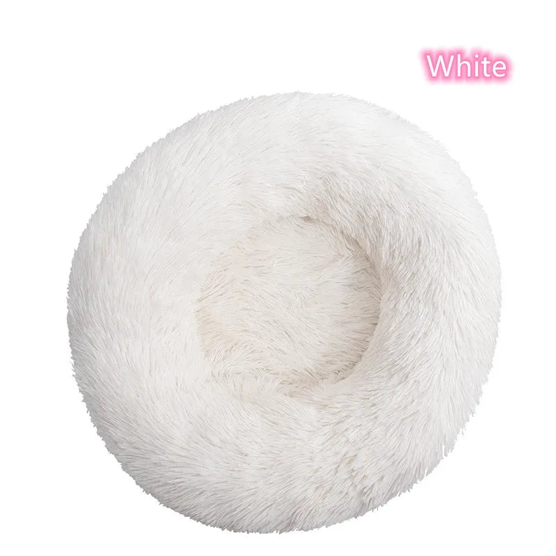 Plush Donut Cat Bed