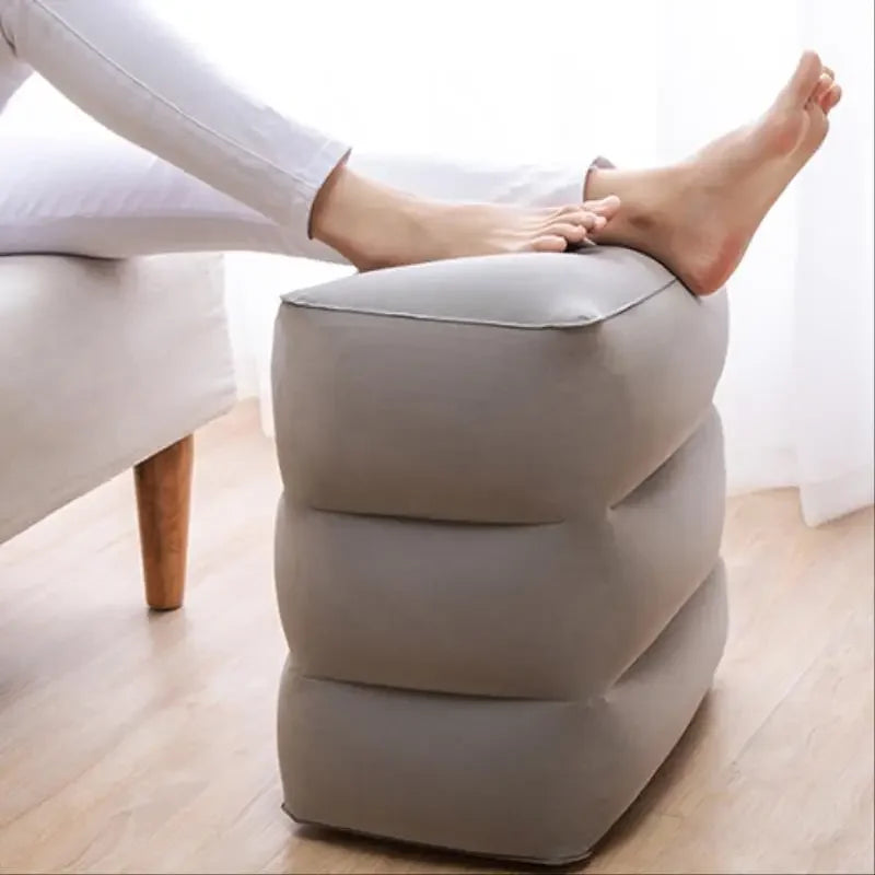 Inflatable Airplane Footrest Pillow
