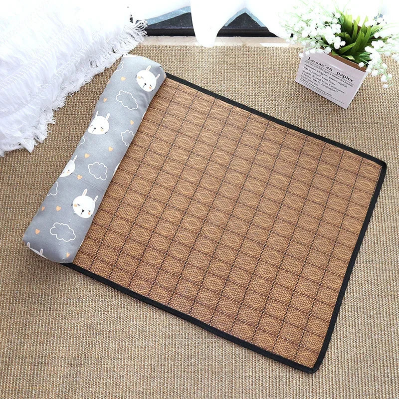 Natural Rattan Pet Cooling Bed