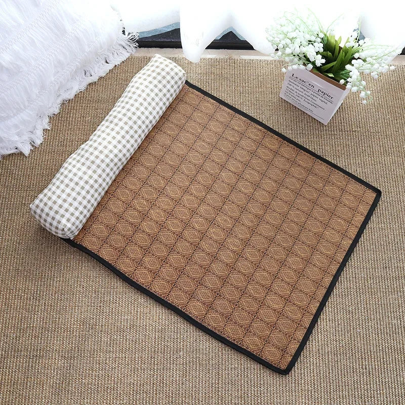 Natural Rattan Pet Cooling Bed