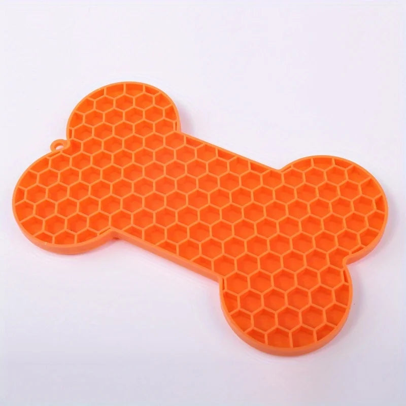 Silicone Dog Lick Mat (Bone Shape)