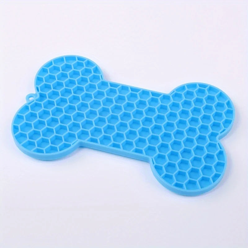 Silicone Dog Lick Mat (Bone Shape)