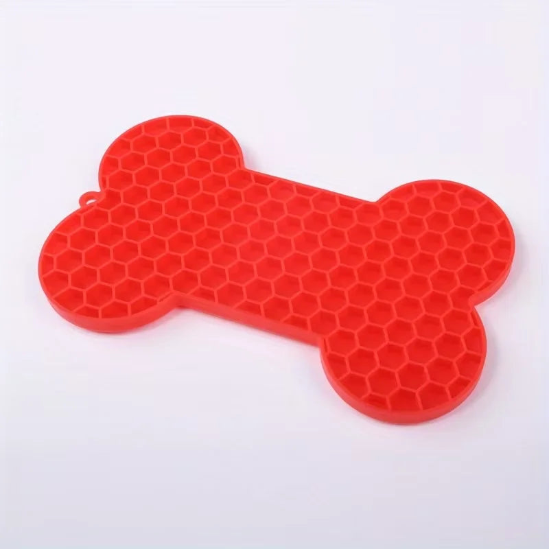 Silicone Dog Lick Mat (Bone Shape)