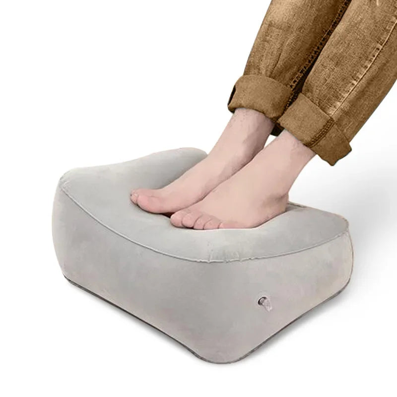 Inflatable Airplane Footrest Pillow