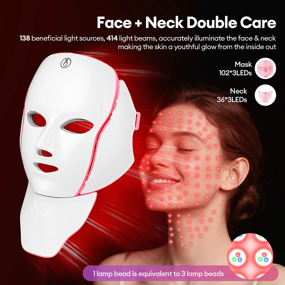 7-Color LED Light Therapy Face Mask