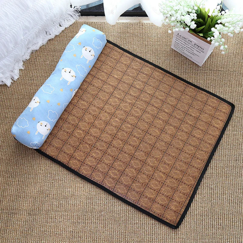 Natural Rattan Pet Cooling Bed