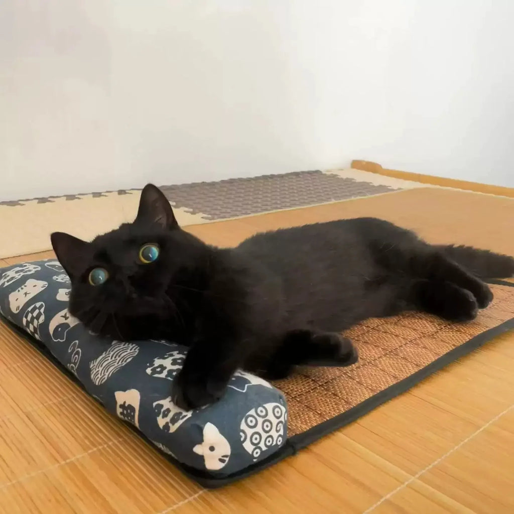 Natural Rattan Pet Cooling Bed
