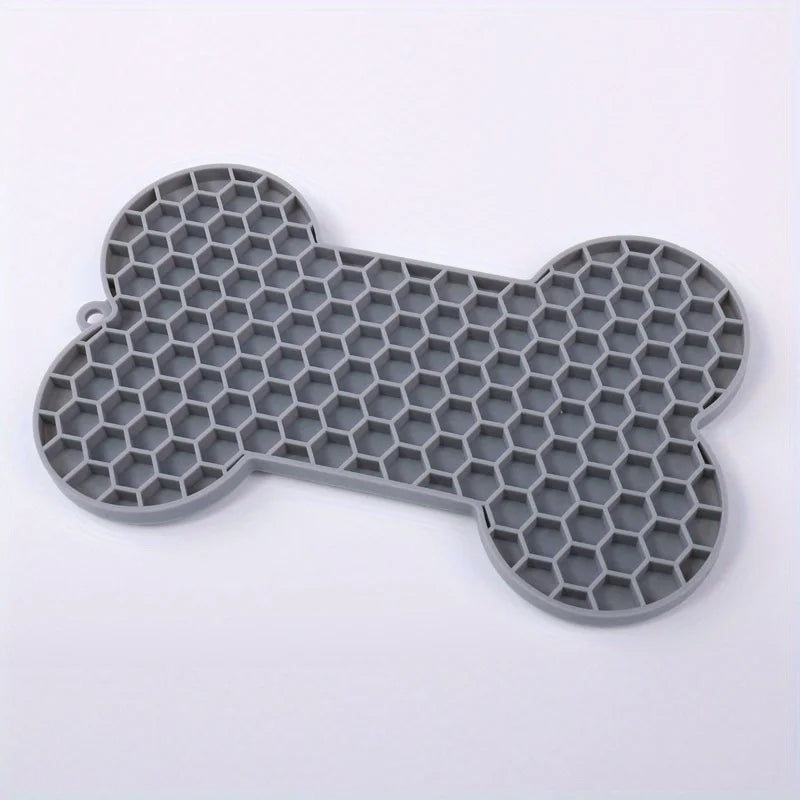 Silicone Dog Lick Mat (Bone Shape)