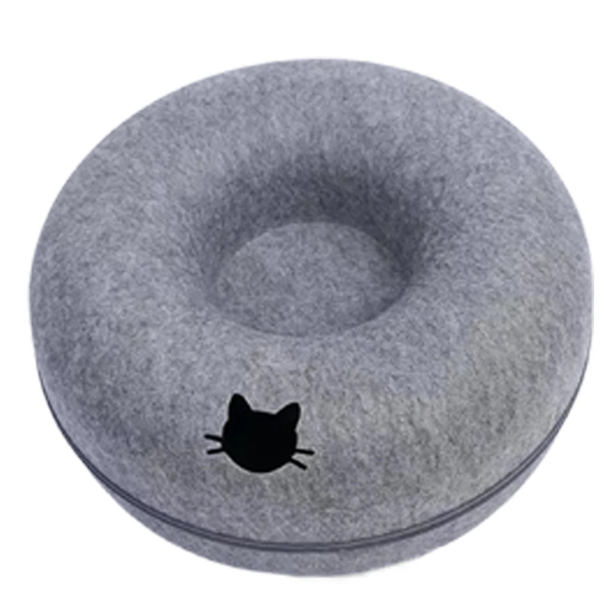2-in-1 Felt Cat Bed & Tunnel