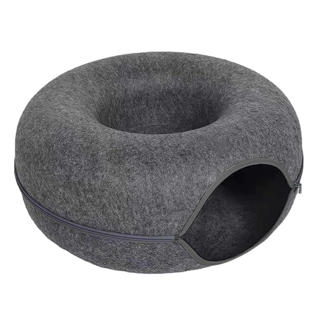 2-in-1 Felt Cat Bed & Tunnel