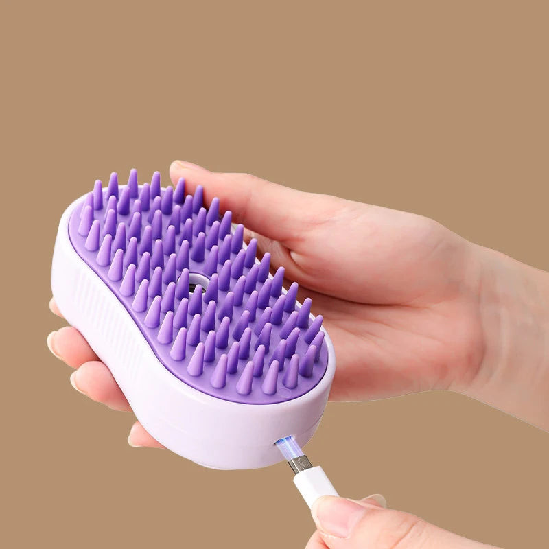Electric Steam Grooming Brush (3-in-1)
