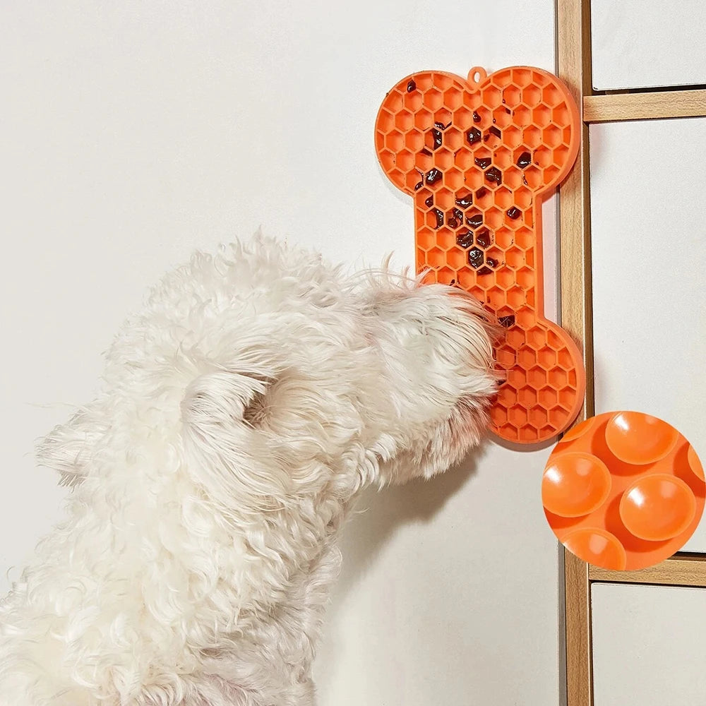 Silicone Dog Lick Mat (Bone Shape)
