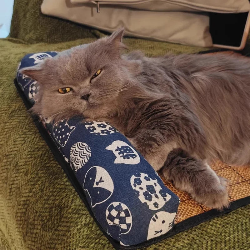 Natural Rattan Pet Cooling Bed