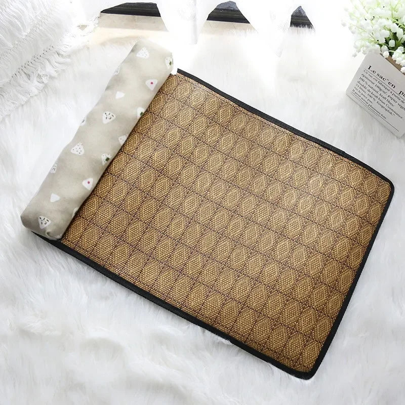 Natural Rattan Pet Cooling Bed