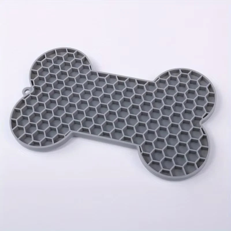Silicone Dog Lick Mat (Bone Shape)