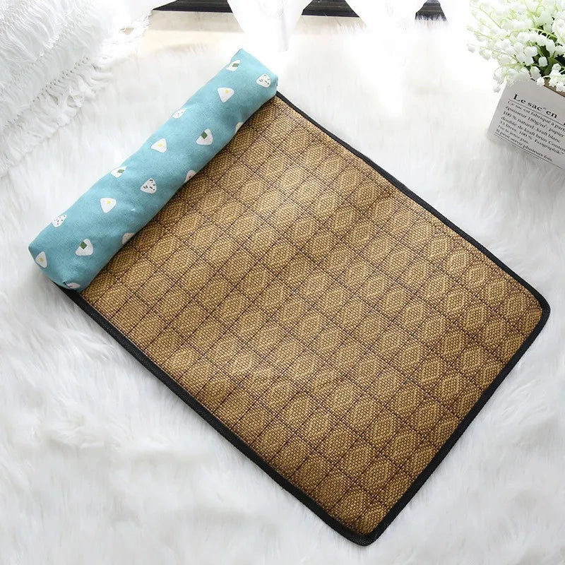Natural Rattan Pet Cooling Bed