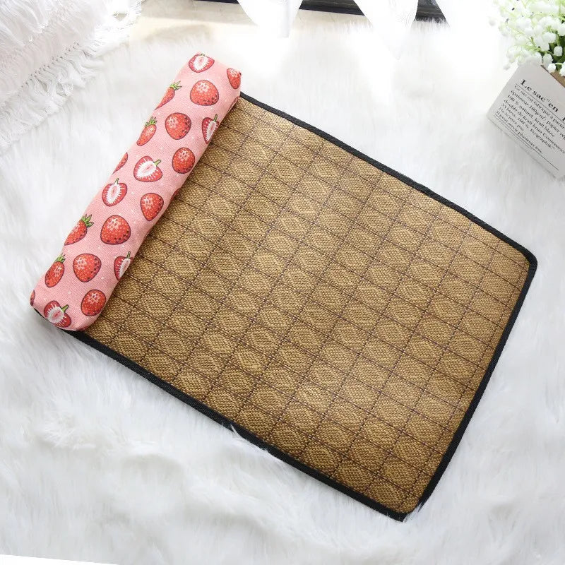 Natural Rattan Pet Cooling Bed