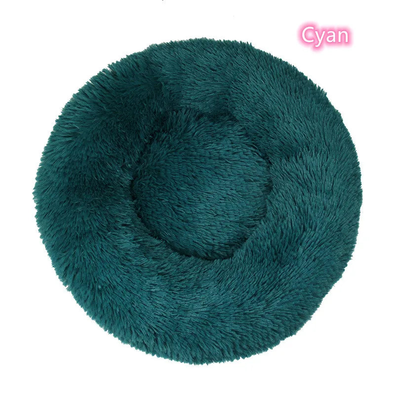 Plush Donut Cat Bed
